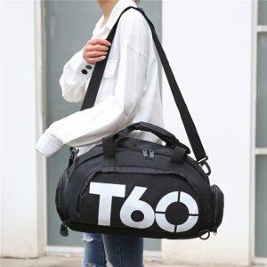 Fashionable and Versatile Gym Bag, Sports and Travel Tote with Detachable Shoe Compartment, Multi-functional Large-capacity Luggage Bag
