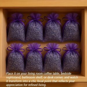 Natural Premium French-Style Lavender Sachet Set, 4pcs, Drawer and Wardrobe Fragrance Bags, Purple. The Best Gift for Girls. A Home Essential. Authentic 5A Grade Lavender Flower Seeds