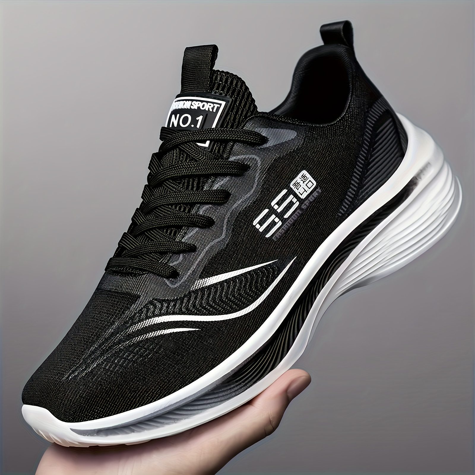 Men'S Breathable Mesh Casual Sneakers | Spring Summer, Soft Anti-Skid Shock Absorption Sole, Ideal for Running And Outdoor Activities, Plus Size, Available in Three Colors - Image 3