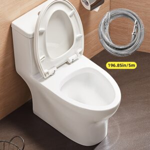 5m/196.85inch Electric Drain Cleaner - 1pc Pipe Cleaning Spring Sewer Toilet Floor Drain Cleaner with Integrated Head