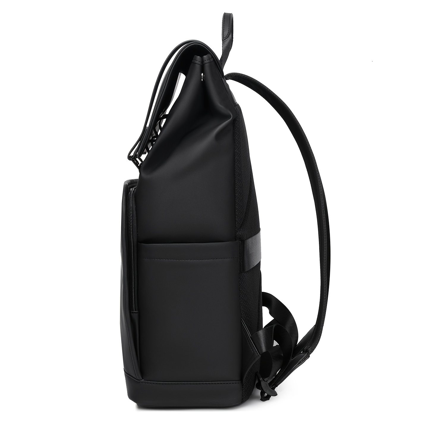 New Casual Backpack for Men and Women, Laptop Double Shoulder Bag, Versatile and Stylish, High-Appearance Student School Bag, Black Commuter Backpack - Image 2