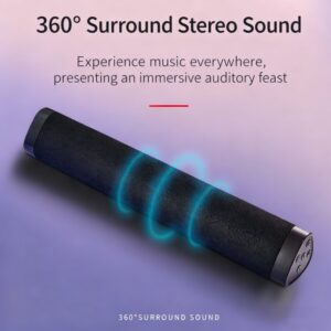 Powerful Long Soundbar Speaker with Deep Bass, Suitable for Outdoor And Home Use, Featuring Dual Speakers for Desktop