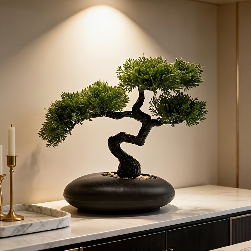 High-End Simulation Welcome Pine Bonsai, Welcome Pine, Maintenance-Free, Uv-Resistant, Ideal for Home And Office Decoration, Perfect Gift for Valentine'S Day, Various Festivals, And Auspicious Gifts, Simulation Welcome Pine - Image 8