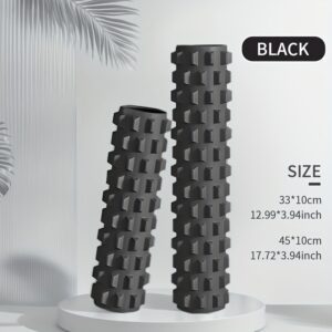 A Set of 2 Large High-Density Foam Rollers That Effectively Assist in Body Shaping, Made of EVA Material, Featuring a 3D Wolf Tooth Design for Yoga, Suitable for Home Fitness Relaxation, Gym Massage, And Office Sitting Relief