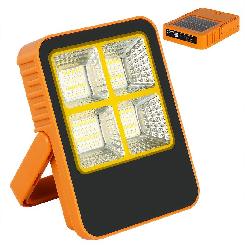 Portable Charger & Flashlight with USB Fast Charging, 1200mAh Solar Camping Light, 5 Lighting Modes, Emergency Power Bank Suitable for Outdoor, Hiking, Power Outages, Compatible with Smartphones & Tablets - Image 3