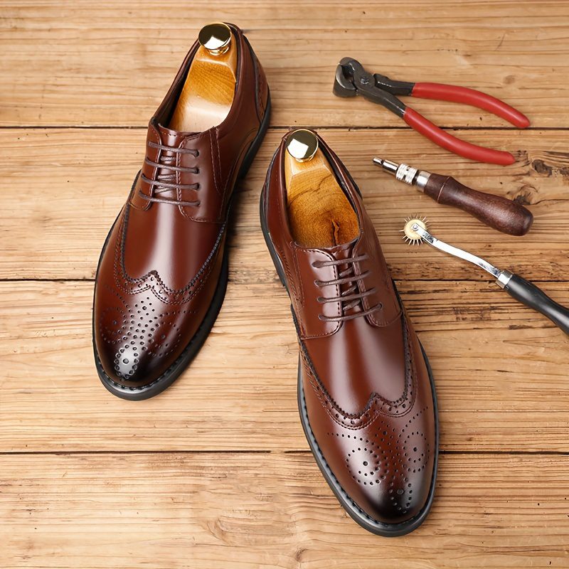 2025 Spring/Summer New Men'S Business Versatile Banquet Wedding Shoes Men'S Versatile Formal Wear Brogue Fashion Trendy Shoes - Image 11