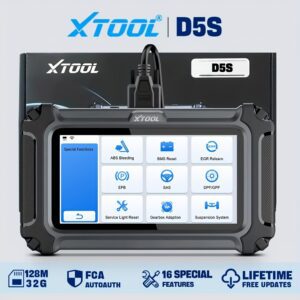 XTOOL D5S 2026 OBD2 Diagnostic Tool | Engine/Abs/Srs/Transmission Analysis, FCA/CAN FD, 16+ Resets (Epb/Oil/Sas/Epb/Dpf), ABS Bleeding, Battery Matching & Free Lifetime Wi-Fi Updates