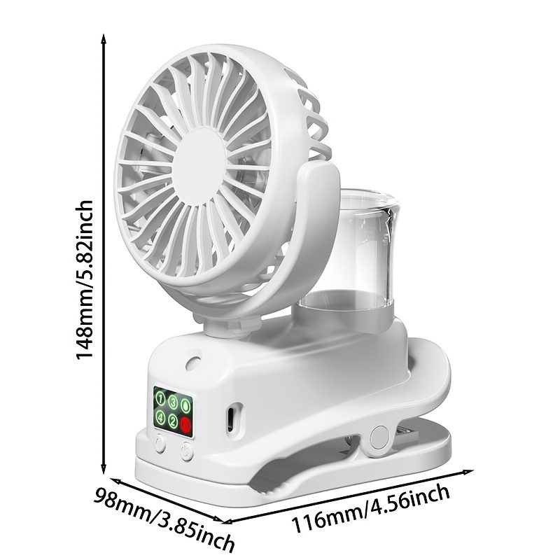 This Is a 2-In-1 Fan And Humidifier, Featuring 4 Adjustable Wind Speeds And 2 Humidity Levels, Designed As a Portable Desktop Fan. It Operates Silently at 360° - Image 6