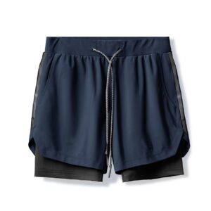 Men'S Quick-Dry Shorts for Sports, Running, And Marathons, Designed for American-Style Fitness And Squats, with an Inner Lining And a Length That Doesn'T Go Past The Knee