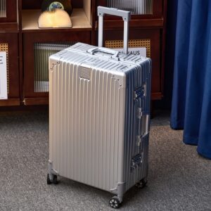 20 inch 24 inch 26 inch 28 inch aluminum magnesium alloy luggage compartment aluminum alloy pull rod password lock detachable compartment slow rebound handle travel box hard box