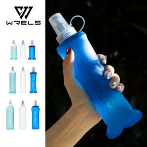 1pc, WRELS Outdoor Sports Solid Color Soft Water Container, Made from Food-Grade TPU Material That Is Free from BPA, Produced Through a Hot Pressing Method That Ensures It Is Odorless, Suitable for Outdoor Activities