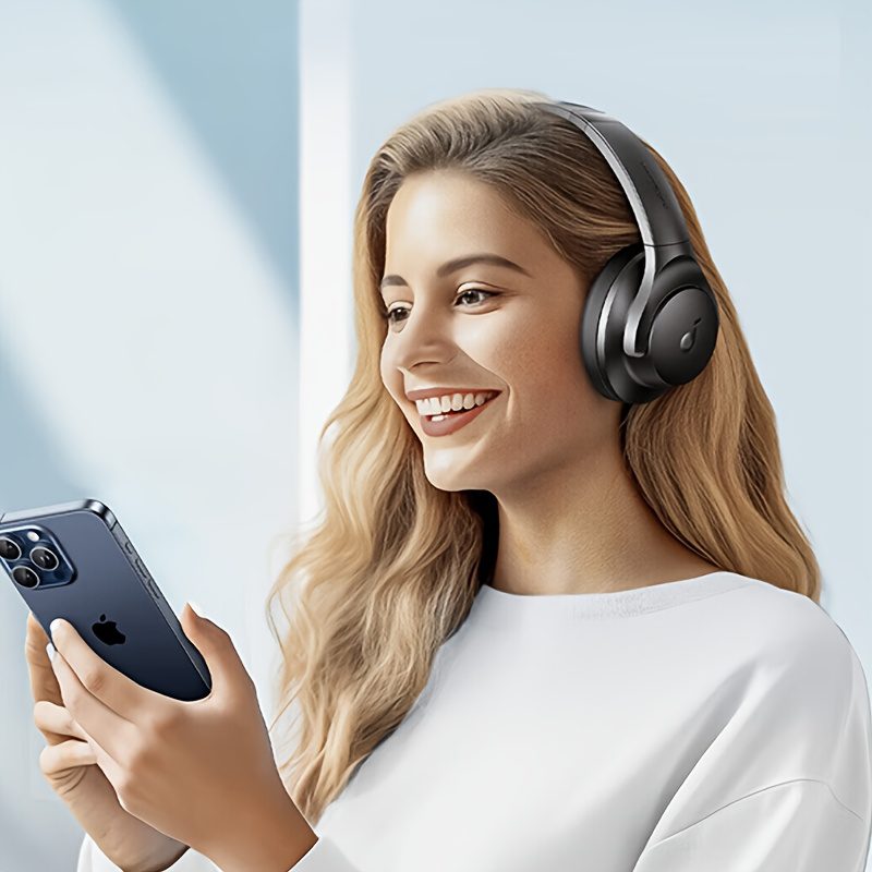 Soundcore by Anker Q20i over-ear headphones, active noise cancellation wireless earphones, HIFI high-quality sports headphones, for running, office, exercise, study, universal mobile phone headphones. - Image 9