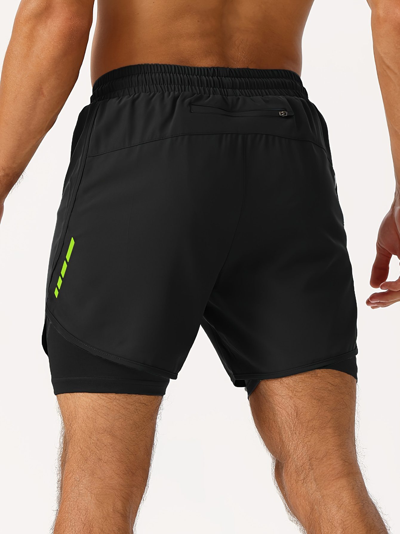 Men'S 2-In-1 Running And Fitness Shorts with a Zippered Back Pocket - Image 6