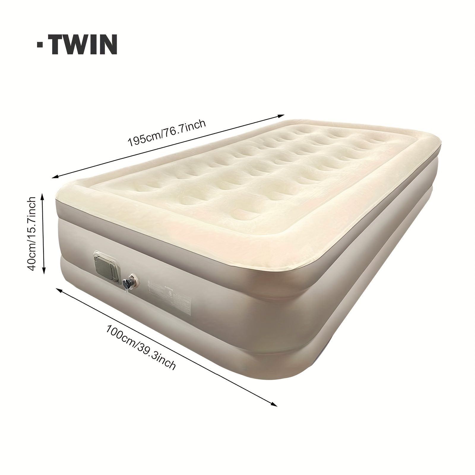 Double Outdoor Self-Inflating Air Mattress with Built-in Automatic Pump, 17-Inch Thickened, Comfortable Flannel Surface, Multi-Functional Inflation Valve, Suitable for RV, Camping, Beach, Indoor Bedroom Use, Includes Repair Kit and Storage Bag - Image 7