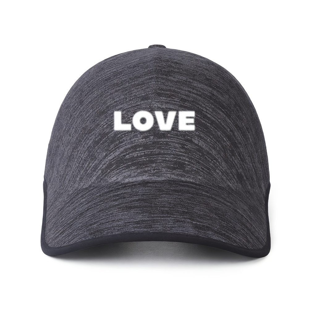 Minimalist LOVE Letter Integrated Seamless Baseball Cap | Simulated Heat Transfer Printing | Unisex Golf Enthusiasts Outdoor Sports Games Daily Commute. Cap - Image 5