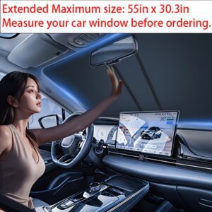 2026 Car-Specific Front Windshield Sunshade - Heat Insulating And Uv-Blocking, Automotive Interior Accessory, Slit Design, Foldable for Easy Storage, Suitable for Most Car Models, Sun Protection Curtain, Car Sunshade, Windshield Sunshade