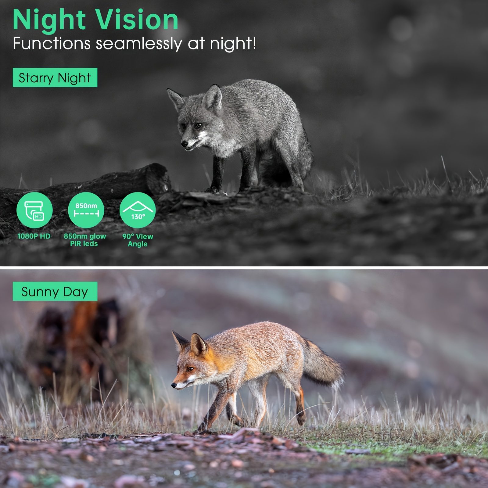 Wifi Trail Camera 4K 48MP Built-In 5000Mah Battery Suitable with Ip67 Waterproof 0.2S Trigger Speed for Wildlife, Security, And Surveillance 130-Degree Wide-Angle Lens - Image 8