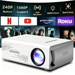 Ultra Compact Projector, Local 240P Video Decoding, Fast Focusing for Sharp Images, Trapezoidal Correction And 180 Degree Rotation, USB And Memory Card Support, Built-In Speaker, Ideal for Travel