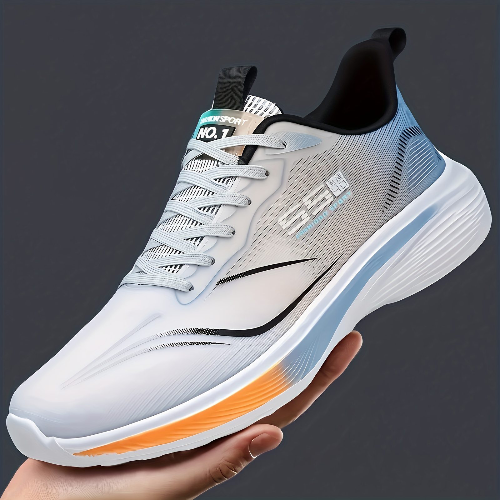 Men'S Breathable Mesh Casual Sneakers | Spring Summer, Soft Anti-Skid Shock Absorption Sole, Ideal for Running And Outdoor Activities, Plus Size, Available in Three Colors - Image 5
