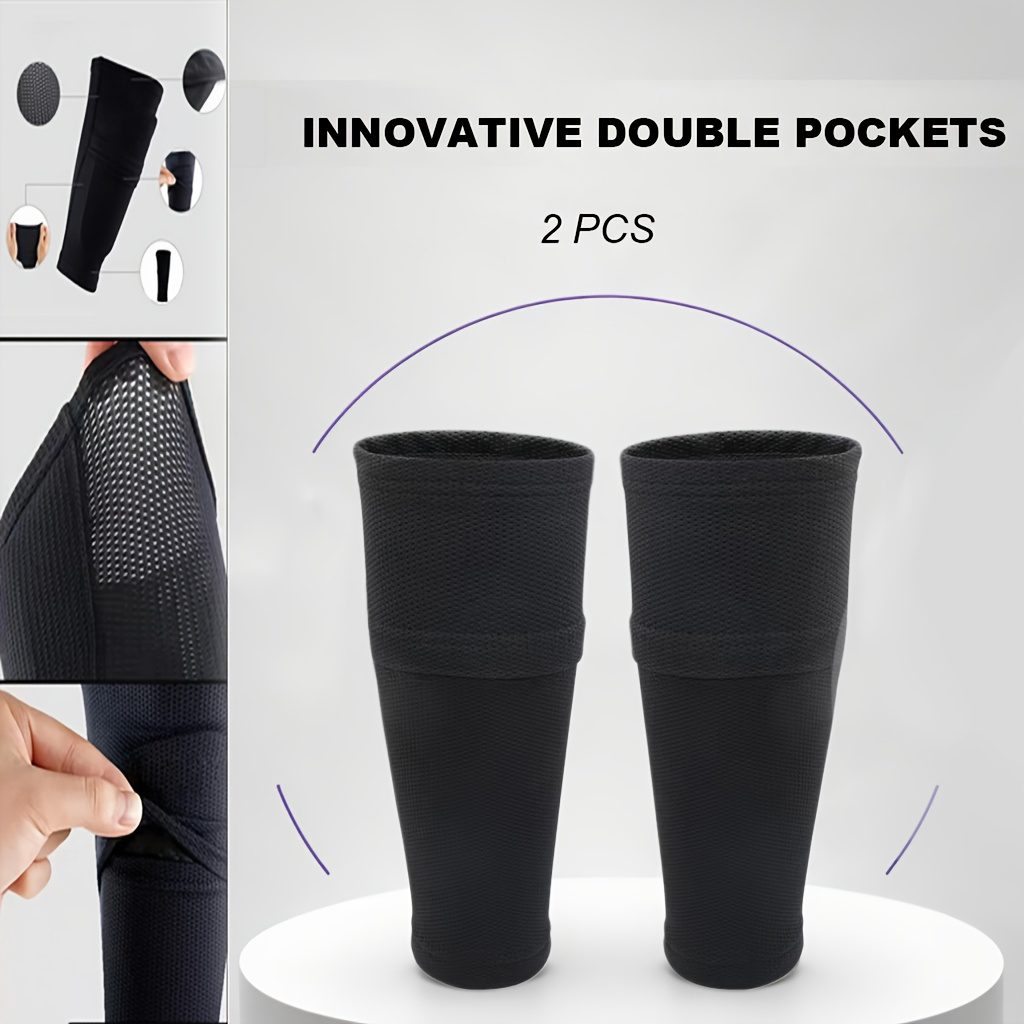 Set of 2 Breathab Shin Seves Designed for Soccer, Featuring a Durab New Sty Avaib in Sizes S, M, And These Extra Roomy Shin Socks Provide for Comfort And Are Ideafor Summer Camps And Agues