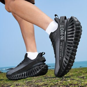 Men'S Breathable Mesh Sneakers, Trendy And Versatile Cushioning Running Shoes for Spring And Summer, New Casual Fashion Footwear
