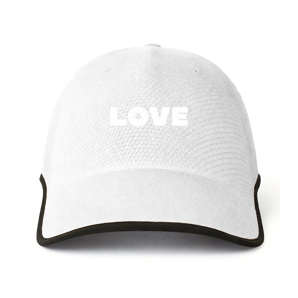 Minimalist LOVE Letter Integrated Seamless Baseball Cap | Simulated Heat Transfer Printing | Unisex Golf Enthusiasts Outdoor Sports Games Daily Commute. Cap - Image 6
