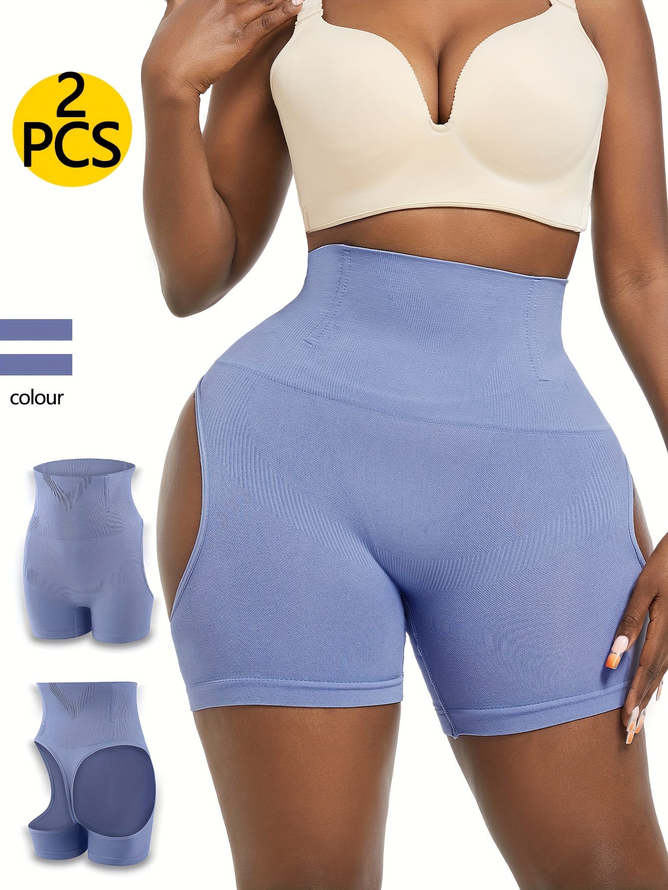 Two piece set of hip lifting pants with a feminine feel, revealing buttocks and lifting hips, shaping the body with a large waist and waist cinching, and shaping the abdomen - Image 7