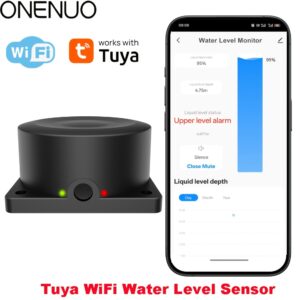 Tuya Wifi Level Sensor Smart Life APP Alert Wireless Level Water Fuel Liquid Level Alarm Indicator Remote Water Level Sensor
