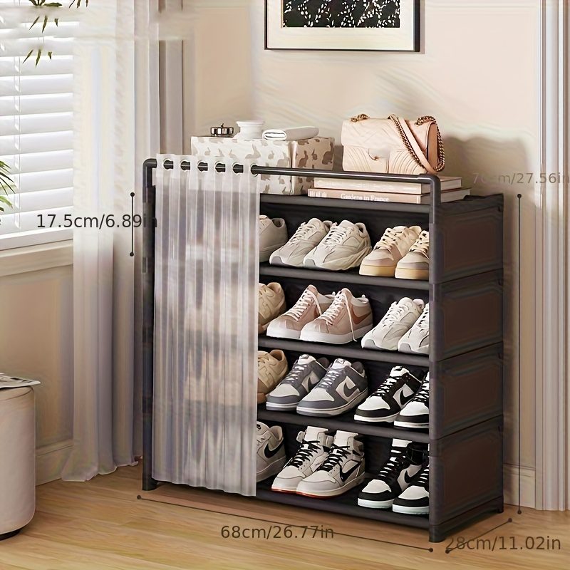 1 Set - Dustproof Foldable Shoe Display Rack with Non-Slip Base, Easy to Clean, Multi-Layer Storage Shelf for Shoes and Accessories - Image 16