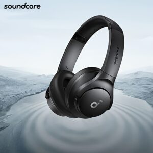 Soundcore by Anker Q20i over-ear headphones, active noise cancellation wireless earphones, HIFI high-quality sports headphones, for running, office, exercise, study, universal mobile phone headphones.