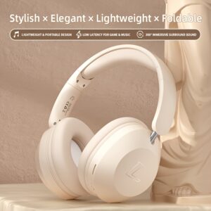 Wireless Headphones with Reduced Wearing Pressure Design, Bass Enhancement, Built-In Microphone, Telescopic Rotating Flat Design, Auxtf Mode Supports Increased Usage Time for Games And Sports, Wireless Gaming Headphones, Wireless Sports Headphones