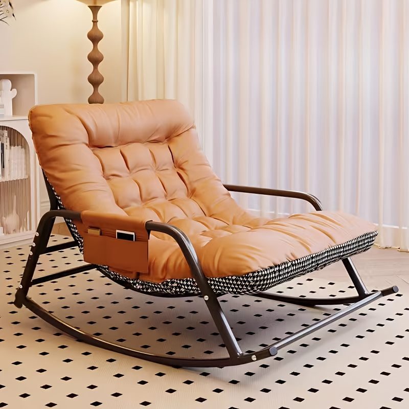 Stylish Rocking Chair for Living Room and Bedroom, Indoor Two-Seater Sofa Recliner with Cushion, Multi-Functional Zero Gravity Recliner for Bedroom, Study, Reading Nook, Bay Window Area, Rocking Chair with Soft Padded Cushion for Plush Comfort + - Image 8