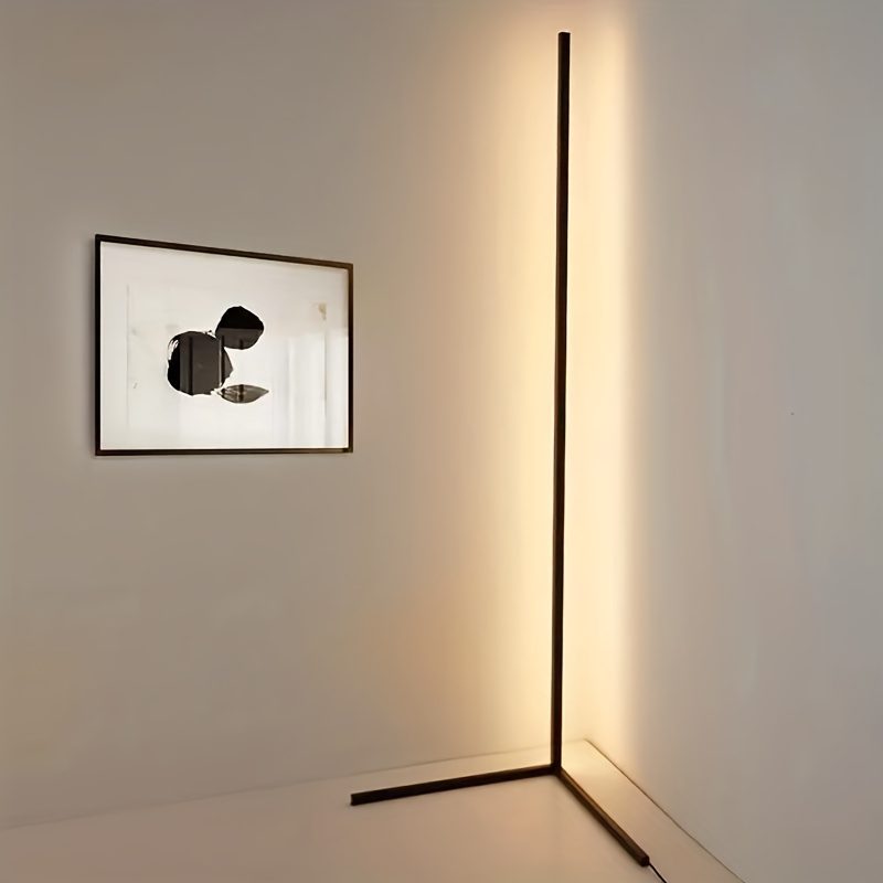 Smart RGB+White LED Floor Lamp with Music Sync, App control Modern Adjustable Gooseneck Corner Light for Gaming Room, Living Room, Party, RGB Color Changing Mood (/Metal)