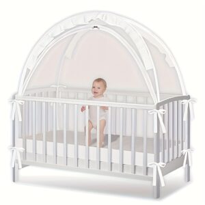 Crib Canopy - Netting to Prevent from Climbing Out - Sturdy And Breathable Pop-Up Tent for Cribs, Safety Cover