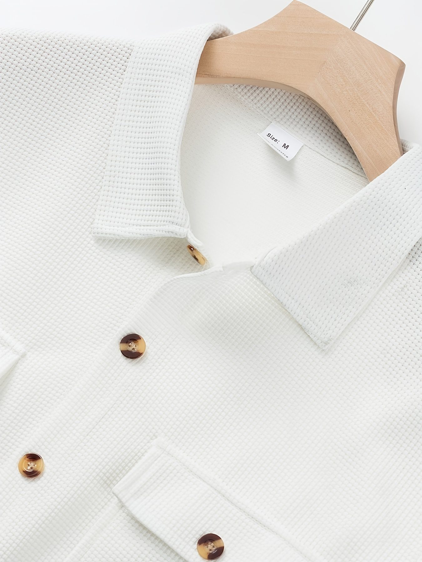 Men'S Casual Short Sleeve Shirt And Long Pants 2pcs Set Commuter Outfit, Textured Buttons And Pockets, Versatile Style - Image 9