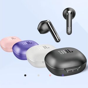 JBL T280TWS X2 True Wireless Earbuds, 12mm Dynamic Driver Deep Bass, DSP Call Noise Cancelling, Bluetooth 5.3 Stable 15m Connection, 24H Total Battery + 10Min Fast Charge, 3.4g Lightweight Semi-In-Ear, Low Latency Game Mode, IPX4 High Quality, Type-C