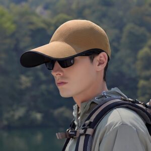 Spring and Summer Seamless 1pc Baseball Cap - Summer Outdoor Sun Protection Hat - Suitable for Both Men and Women - Casual Sports Cap with Breathable Holes - Duckbill Sun Protection Cap