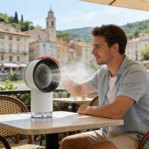 Rapid Cooling, Portable Water-Cooled Air Conditioner/Desktop Mist Humidifier/Cooling Fan, USB Rechargeable, High-Speed And Quiet Operation, Three-Speed Adjustable Fan, Suitable for Offices, Dormitories, Bedrooms, Outdoors, And Travel
