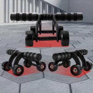 1pc Abdominal Exercise Wheel - Four Wheels for Stability - Home Gym Fitness Equipment, Strengthen Core and Tone Abs Abs Muscle Training