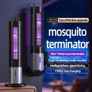 Mosquito Lamp, Insect Repeller, Rechargeable, 3-Level Timer