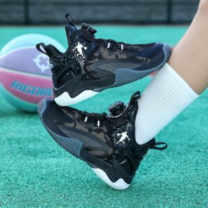 The Swift Wind X Basketball Shoes for Kids Combine 'Speed Aesthetics' with 'Hardcore '—Featuring a 3D Supportive Collar to Safeguard The Ankles, And a High-Elastic Cushioning Midsole to Enhance Jumping Power; Breathable Mesh Paired with Glow-In-The