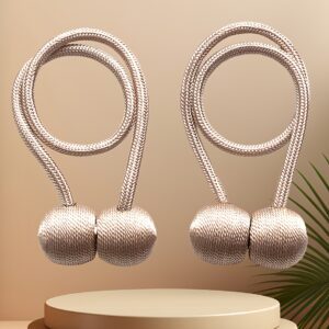 2pcs Decorative Magnetic Straps, Headphone-Style Magnetic Straps, Curtain Straps, Curtain Tying Straps, Bathroom Curtain Straps, Multi-Purpose Straps, 2-Pack
