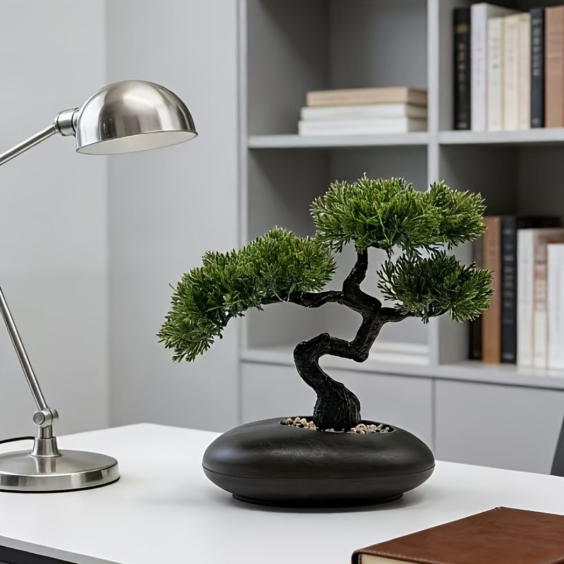 High-End Simulation Welcome Pine Bonsai, Welcome Pine, Maintenance-Free, Uv-Resistant, Ideal for Home And Office Decoration, Perfect Gift for Valentine'S Day, Various Festivals, And Auspicious Gifts, Simulation Welcome Pine