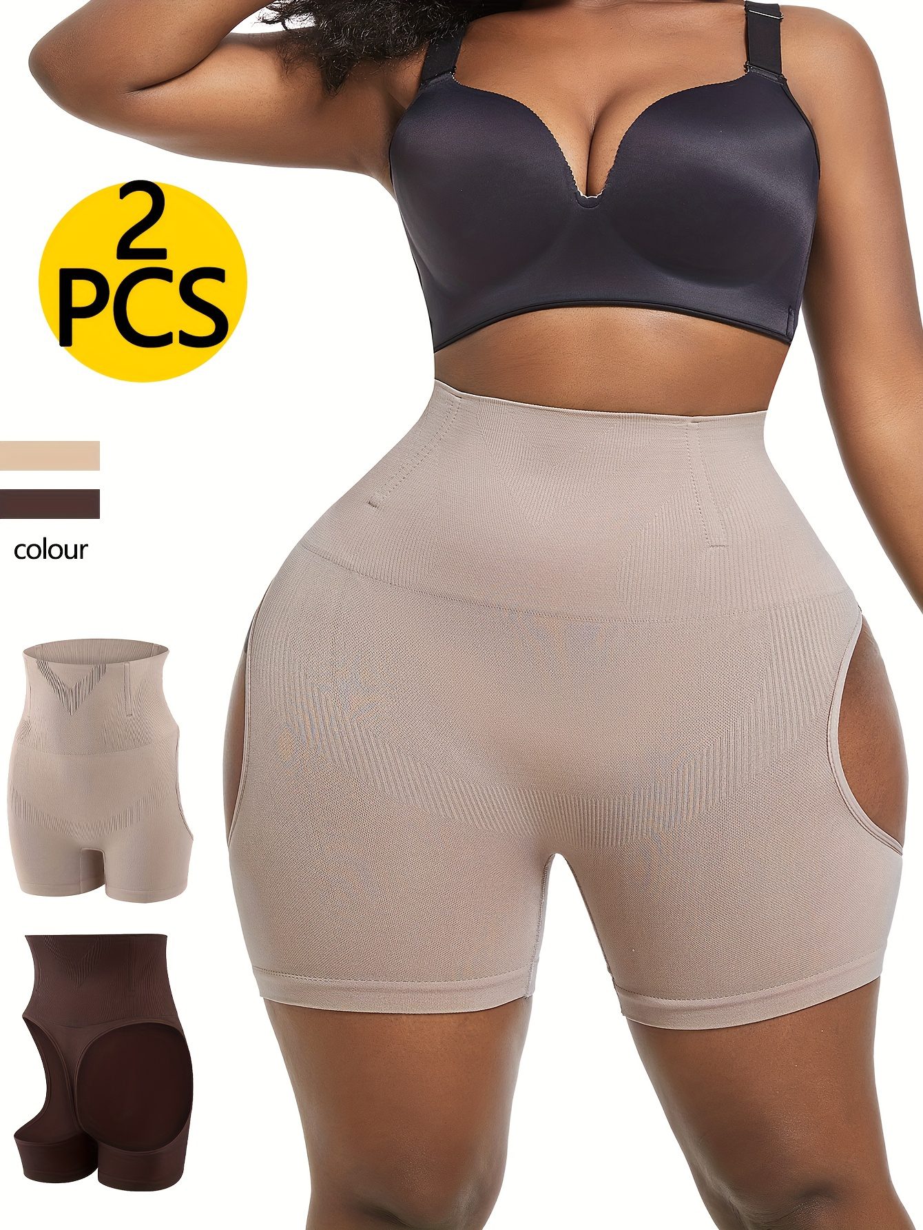Two piece set of hip lifting pants with a feminine feel, revealing buttocks and lifting hips, shaping the body with a large waist and waist cinching, and shaping the abdomen - Image 4