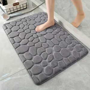 Coral Pebble Bath Mat, Absorbent and Non-Slip Foot Mat, 40x60cm, Single Piece