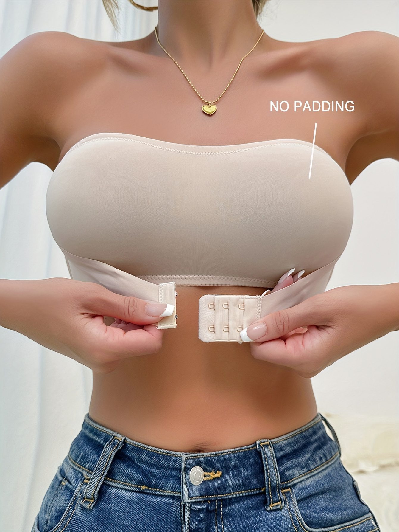 Lightweight And Easy Women'S Strapless Bra Without Underwire