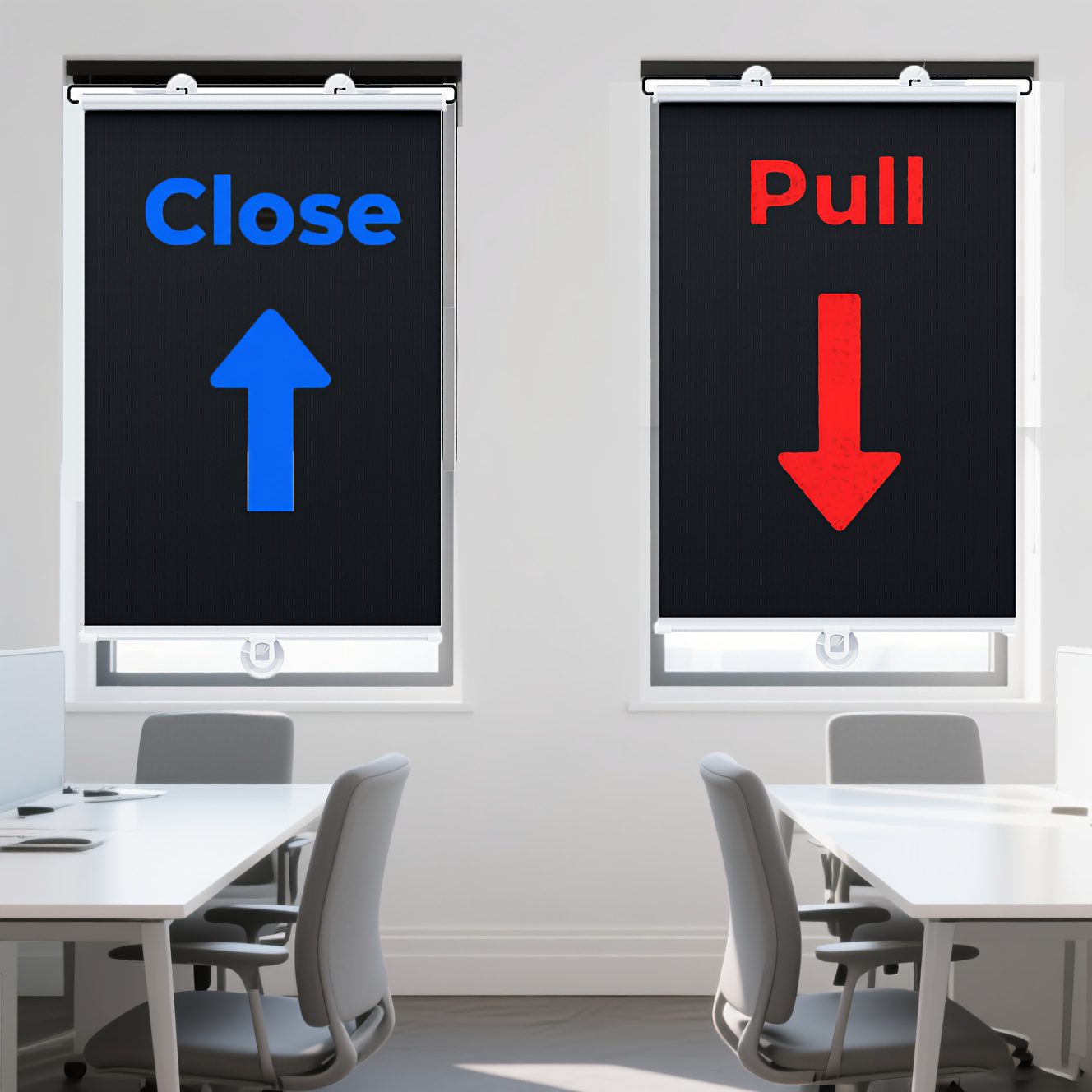 2pcs No-Drill Retractable Blackout Curtains, UV Protection Thermal Insulation Window Shades for Office Balcony Kitchen Use, Privacy and Cooling Decorative Home Accessories - Image 2