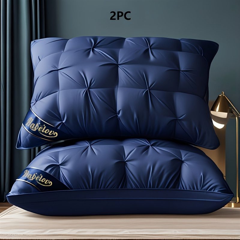 1/2 Luxury Hotel Quality Pillow, Deep Sleep Neck Support, Four Seasons Non-Collapsing High Pillow Core, Hypoallergenic Polyester Fiber Cover, Modern Pillow Design | Soft Texture End, Sleeping Pillow, Cooling Pillow, Neck Pillow, Gift - Image 6