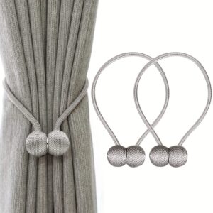 2pcs Magnetic Curtain Clips, Curtain Holders, 2pcs Magnetic Curtain Ties, Curtain Accessories, Curtain Clips, Rope, Home Decor, Curtain Tiebacks, Magnetic Clips, Magnetic Weave Hanging Clips