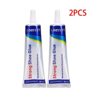 2pcs/3pcs 60ml Shoe Repair Adhesive - Specialized Shoe Glue, Waterproof Universal Strong Resin Soft Glue for Shoe Sole Repair, All-Purpose Adhesive for Leather Shoes, Sneakers, and Footwear Repair - Powerful Flexible Shoe Mending Glue